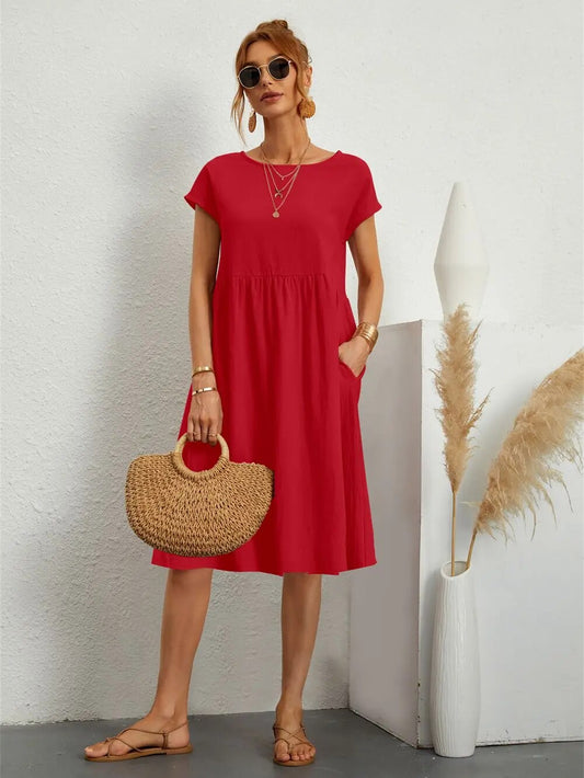 Isabelle Damen elegantes Kleid | Midi